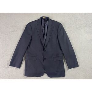 Brooks Brothers Suit Jacket 41 R Navy Wool Herringbone 346 Stretch Business